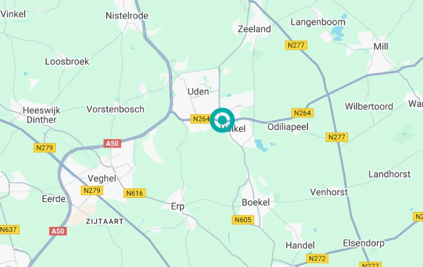 Oostendorp Toyota Mazda Uden Kaartaanzicht