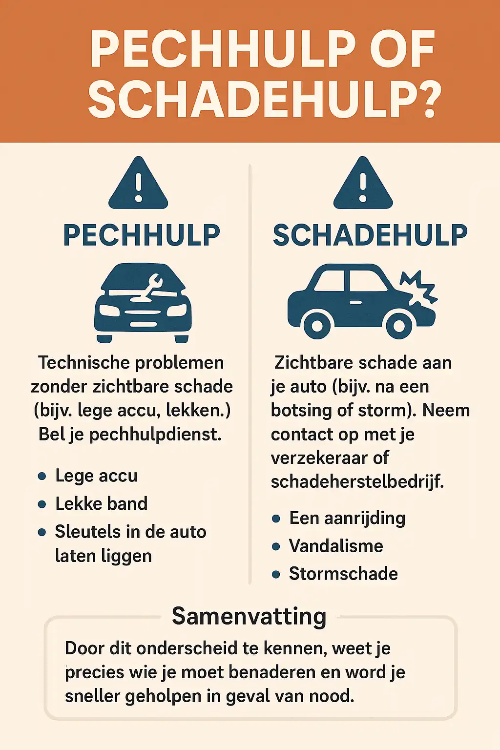 Pechhulp of Schadehulp Samenvatting