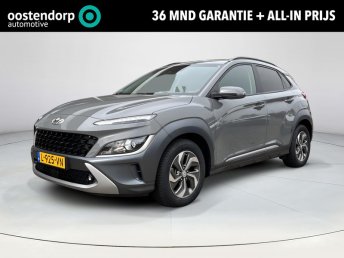 Hyundai Kona 1.6 GDI HEV Fashion Sky | SChuif- kanteldak | Trekhaak | Head-up display | Adaptieve cruise control | Dodehoekdetectie | occasion 2021