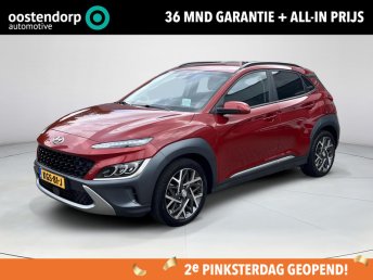 Hyundai Kona 1.6 GDI HEV Premium | All-in prijs | Automaat | Leder | Meest luxe uitvoering | occasion 2022
